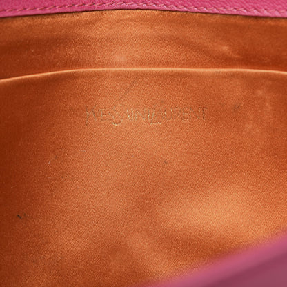Saint Laurent Goatskin Colorblock Belle De Jour Clutch Fuchsia 7 of 15