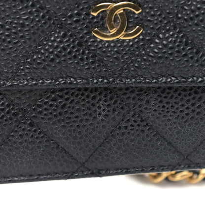 Chanel Caviar Quilted Wallet On Chain WOC Black 13 of 13