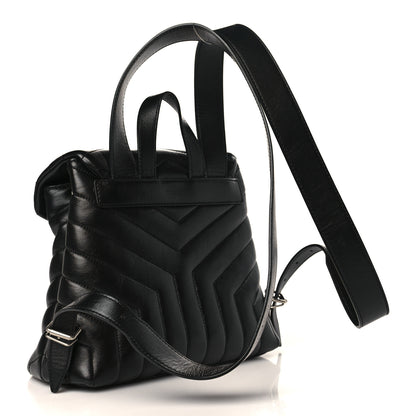 Saint Laurent Calfskin Y Quilted Monogram Small Loulou Backpack Black 2 of 9