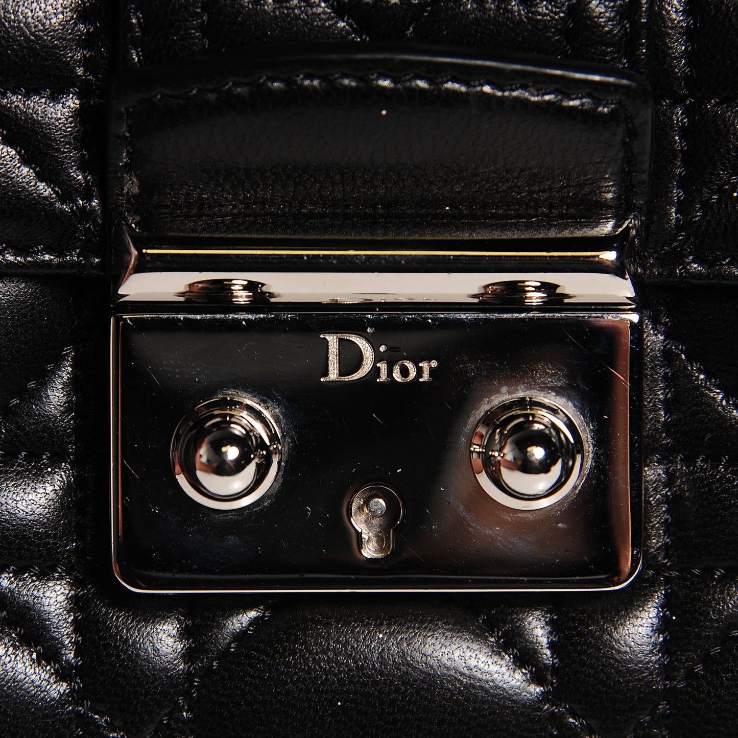 Lambskin Cannage Medium Miss Dior Flap Black
