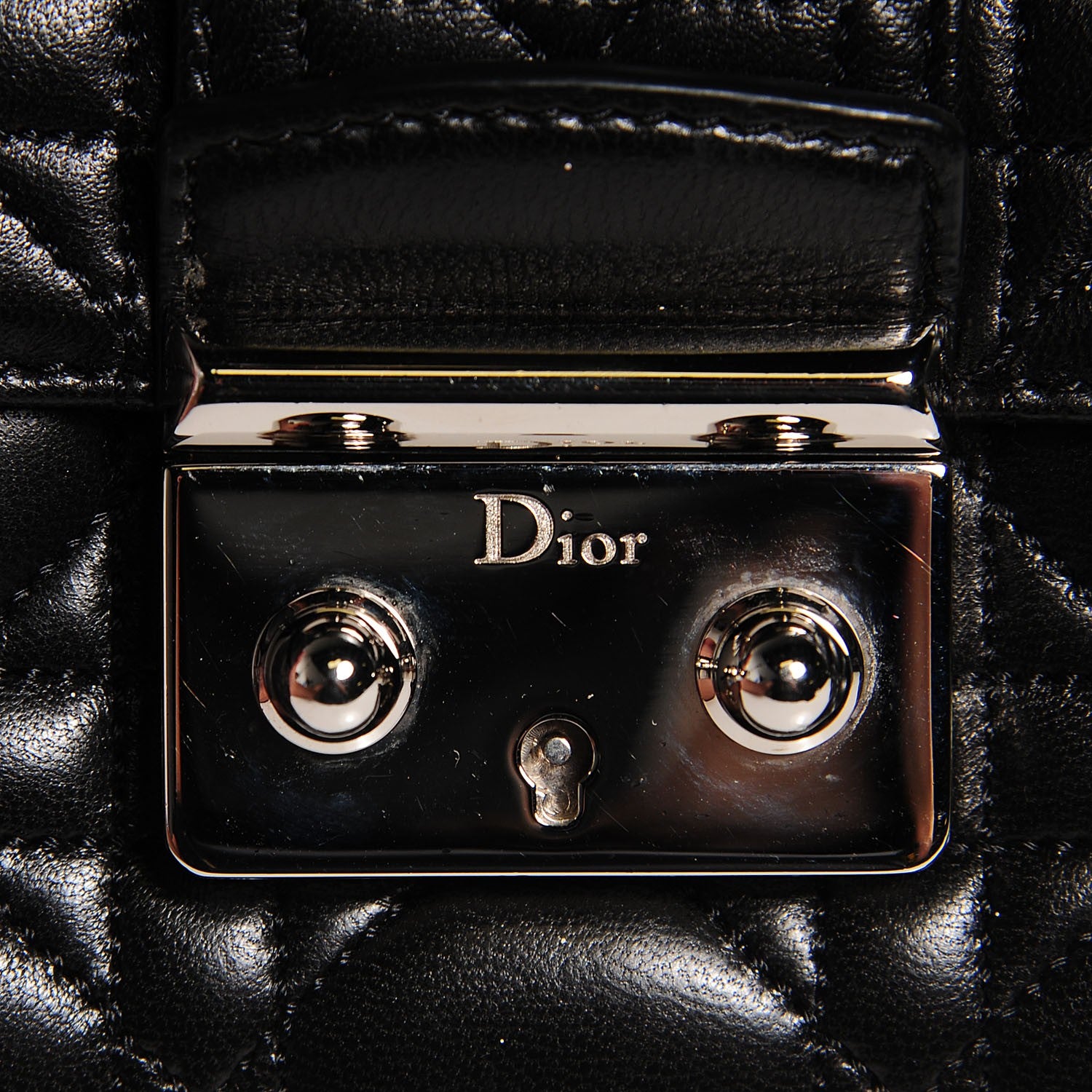 Christian Dior Lambskin Cannage Medium Miss Dior Flap Black 7 of 9