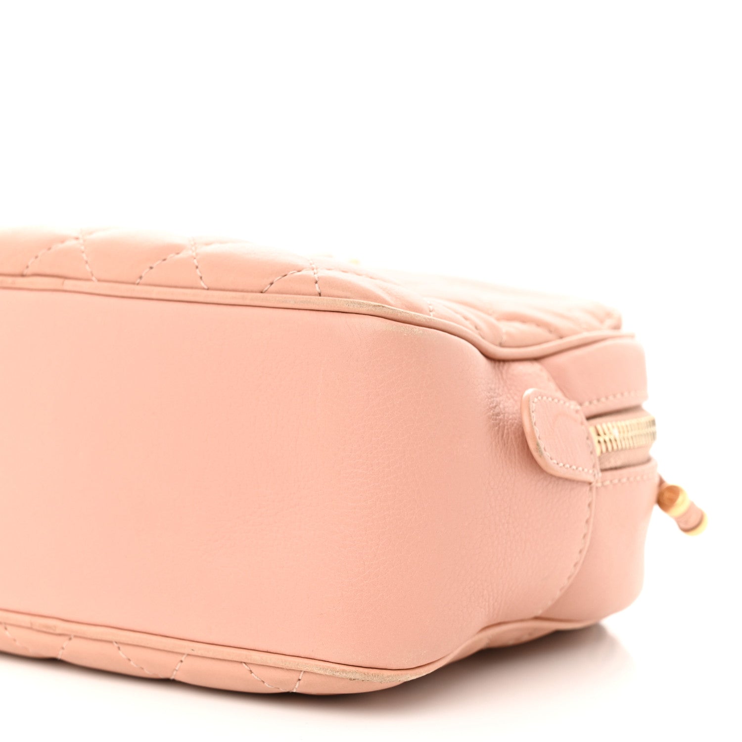 Chanel Calfskin Quilted CC Small Vanity Case Beige 10 of 12