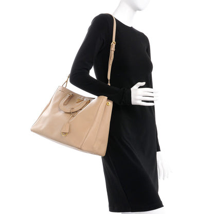 Prada Saffiano Lux Large Tote Sabbia 2 of 20