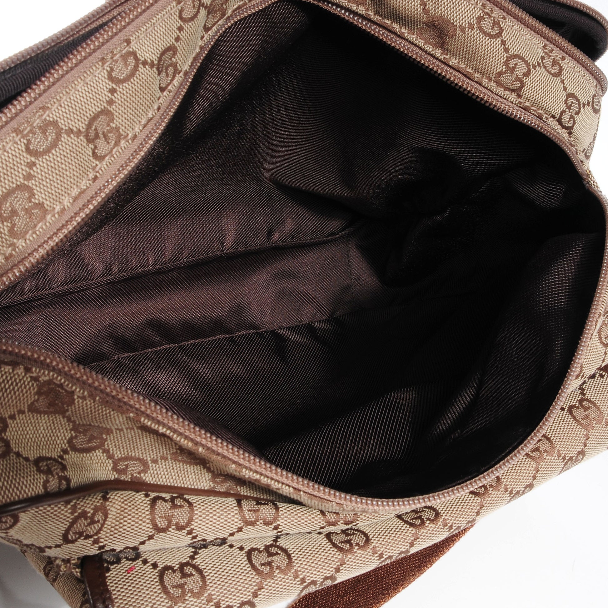 Gucci Monogram GG Flight Crossbody Bag Brown 5 of 7