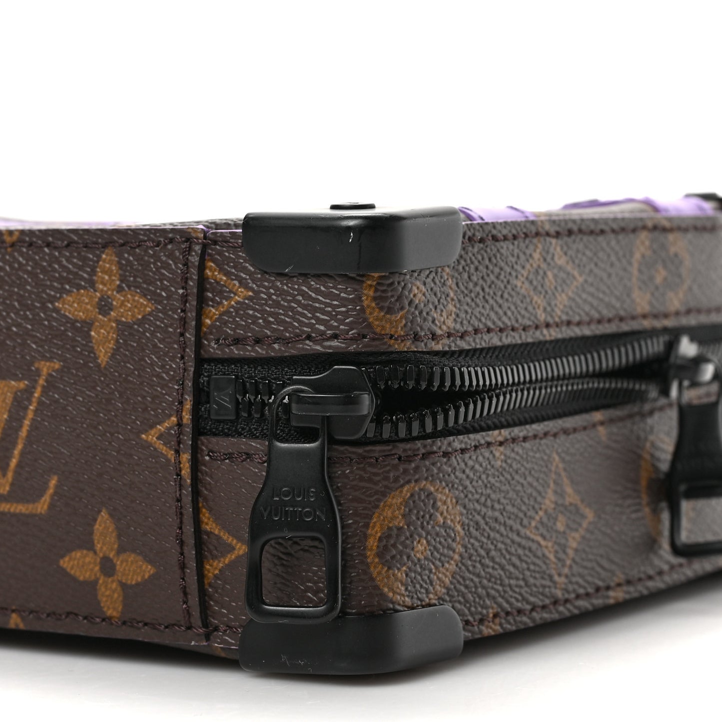 Monogram Macassar Handle Soft Trunk Purple