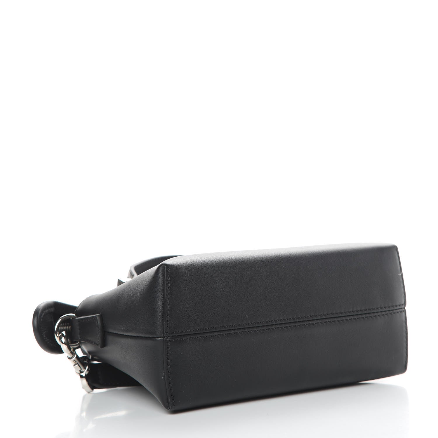 Fendi Vitello Dolce Bi-Color FF 1974 Embossed Mini By The Way Boston Bag Black Maya 4 of 11