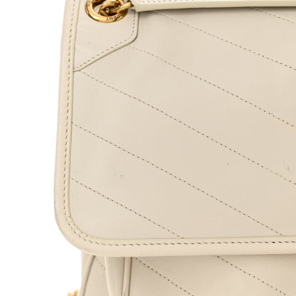 Saint Laurent Lambskin Matelasse Monogram Medium Niki Chain Satchel Crema Soft 13 of 13