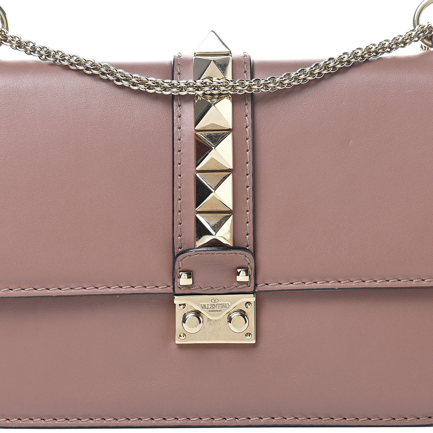 Valentino Garavani Vitello Medium Glam Lock Rockstud Flap Brownish 8 of 13