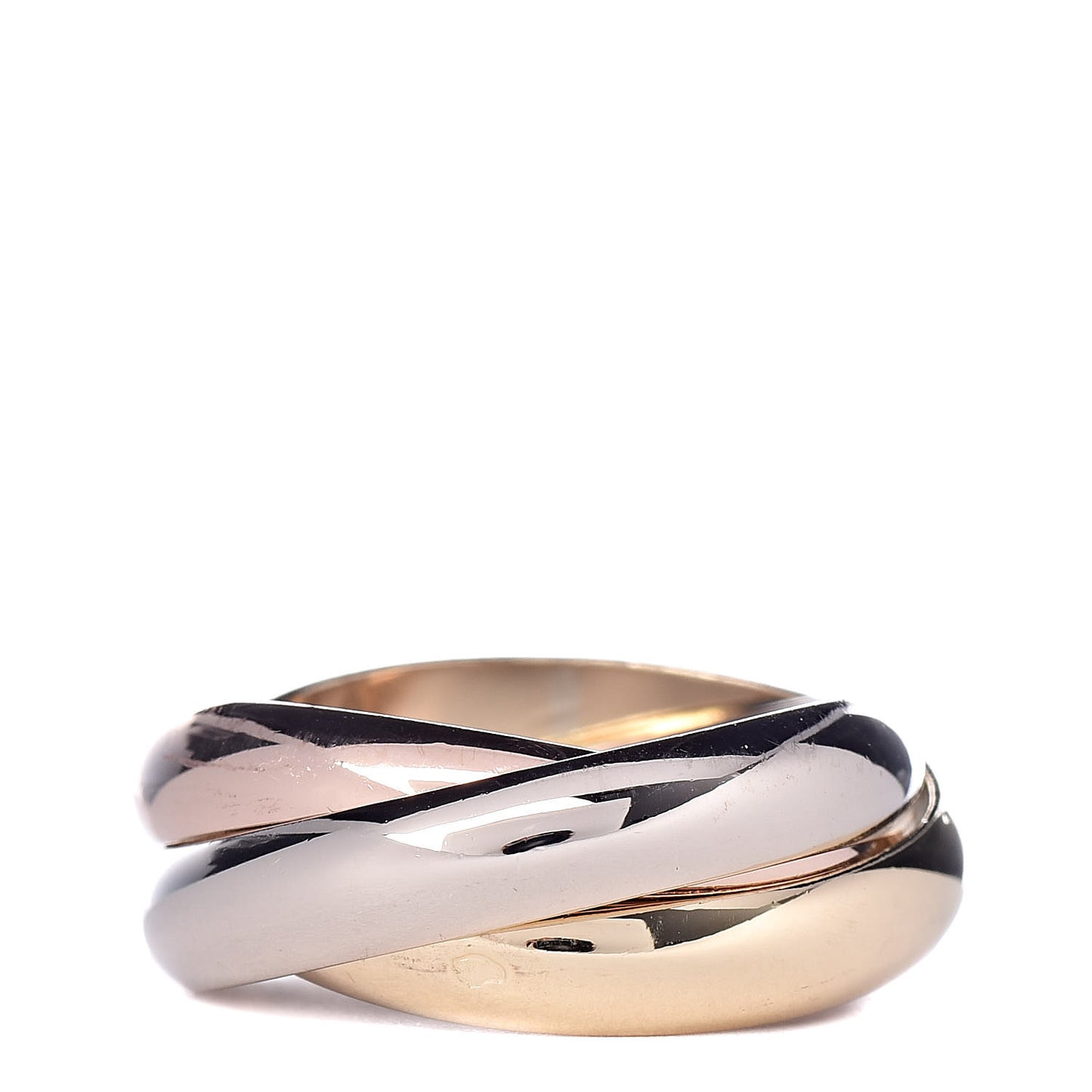 18K Pink Yellow White Gold Classic Trinity Ring 52 6
