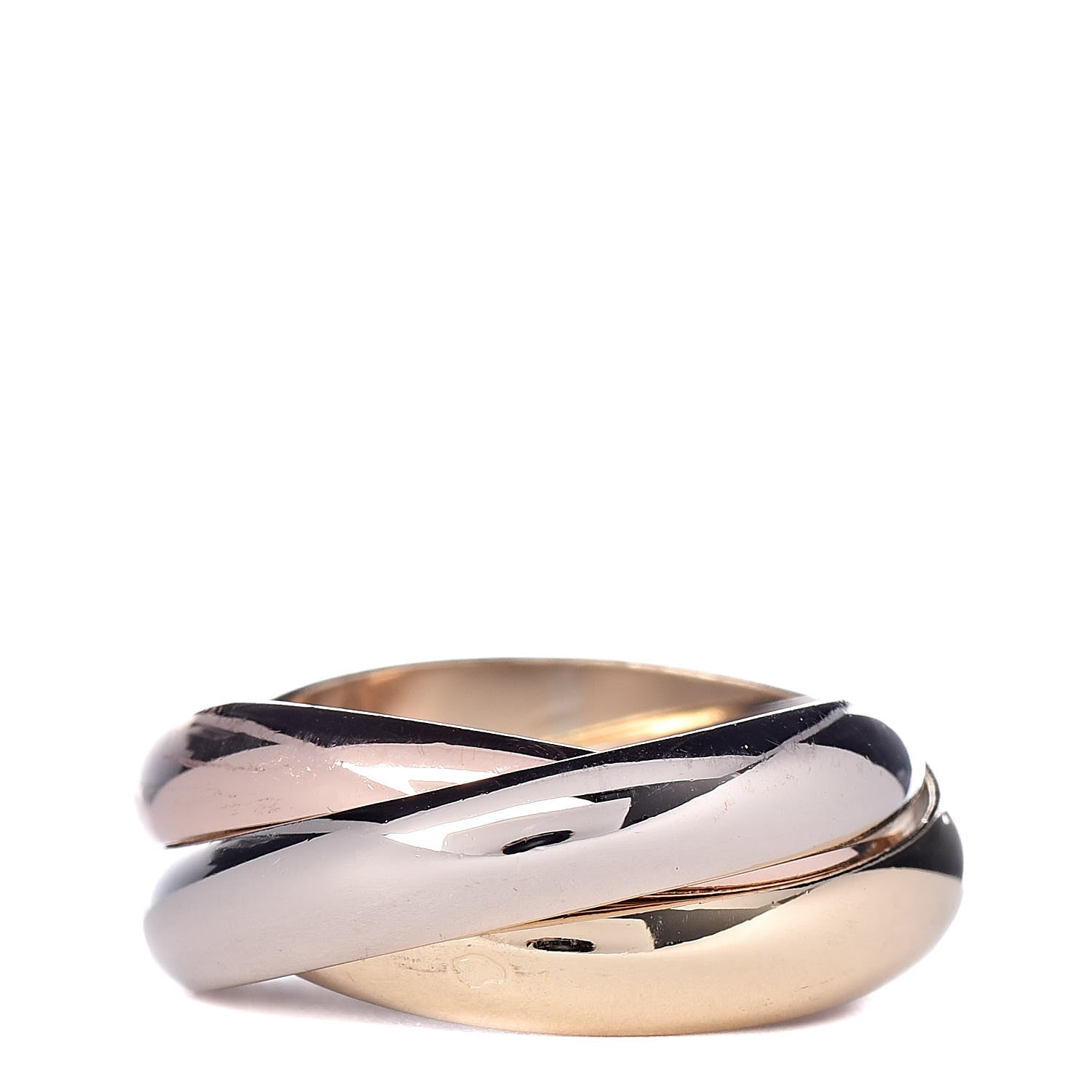Cartier 18K Pink Yellow White Gold Classic Trinity Ring 52 6 3 of 4
