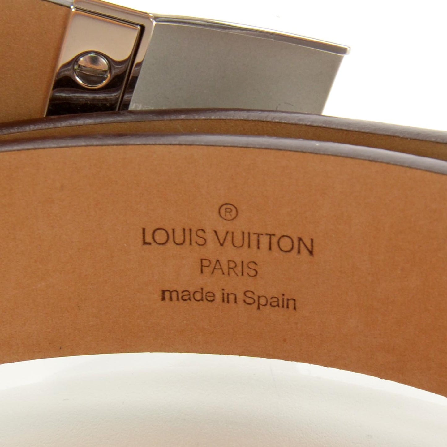 Monogram Ceinture Belt w Silver Buckle 95 38