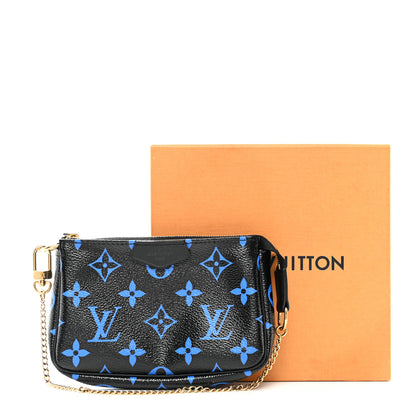 Louis Vuitton Colored Monogram Mini Pochette Accessories Blue Black 8 of 8