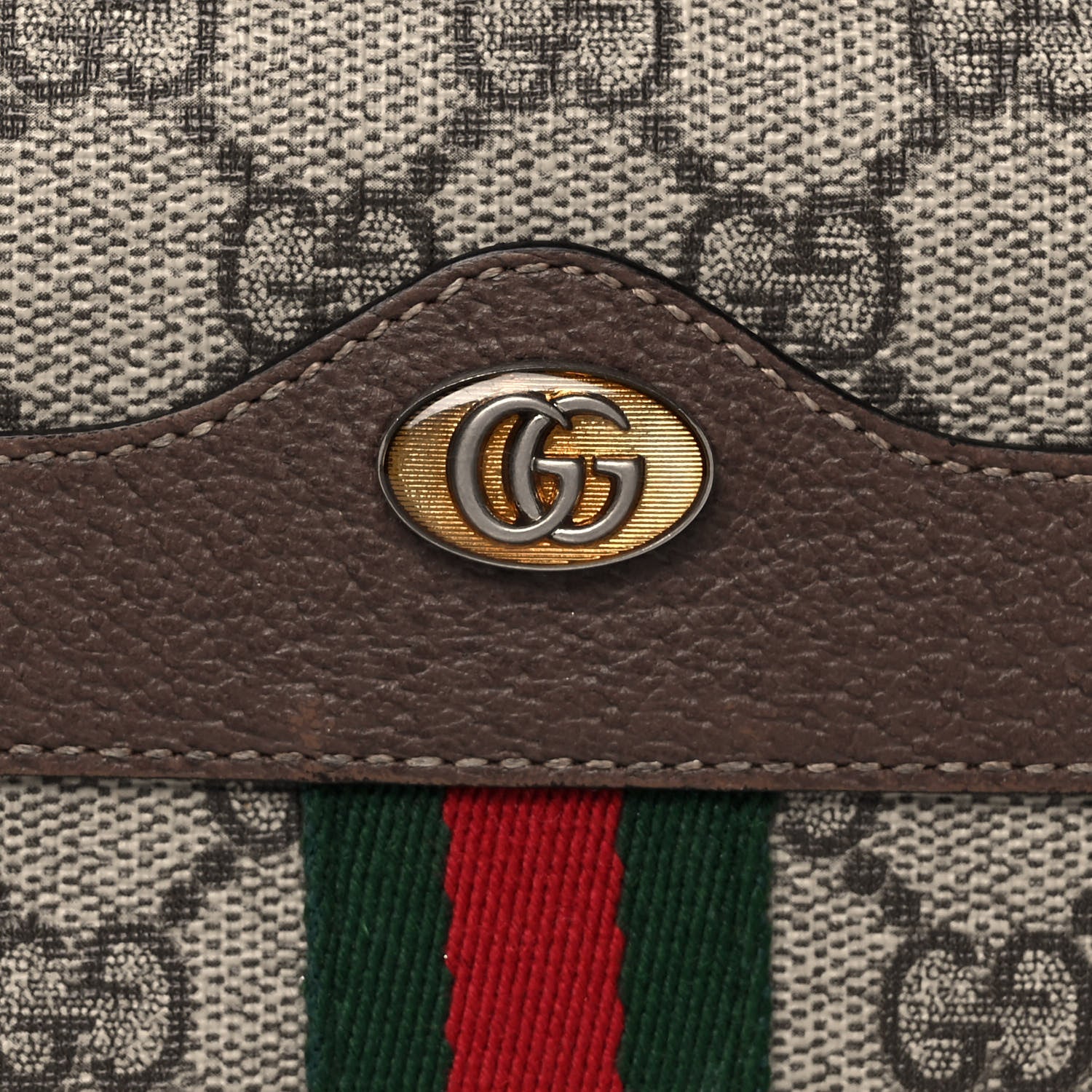 Gucci GG Supreme Monogram Web Mini Ophidia GG Bag Brown 9 of 15