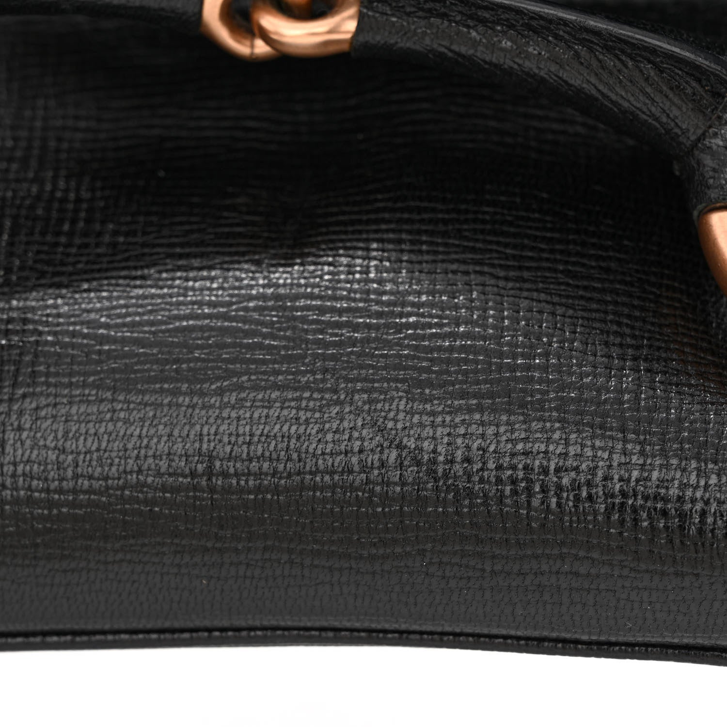 Gucci Textured Calfskin Horsebit Chain Clutch Black 11 of 12