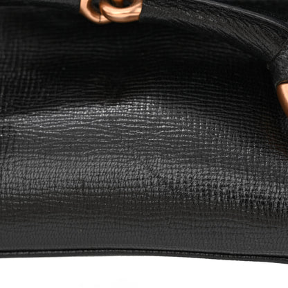 Gucci Textured Calfskin Horsebit Chain Clutch Black 11 of 12