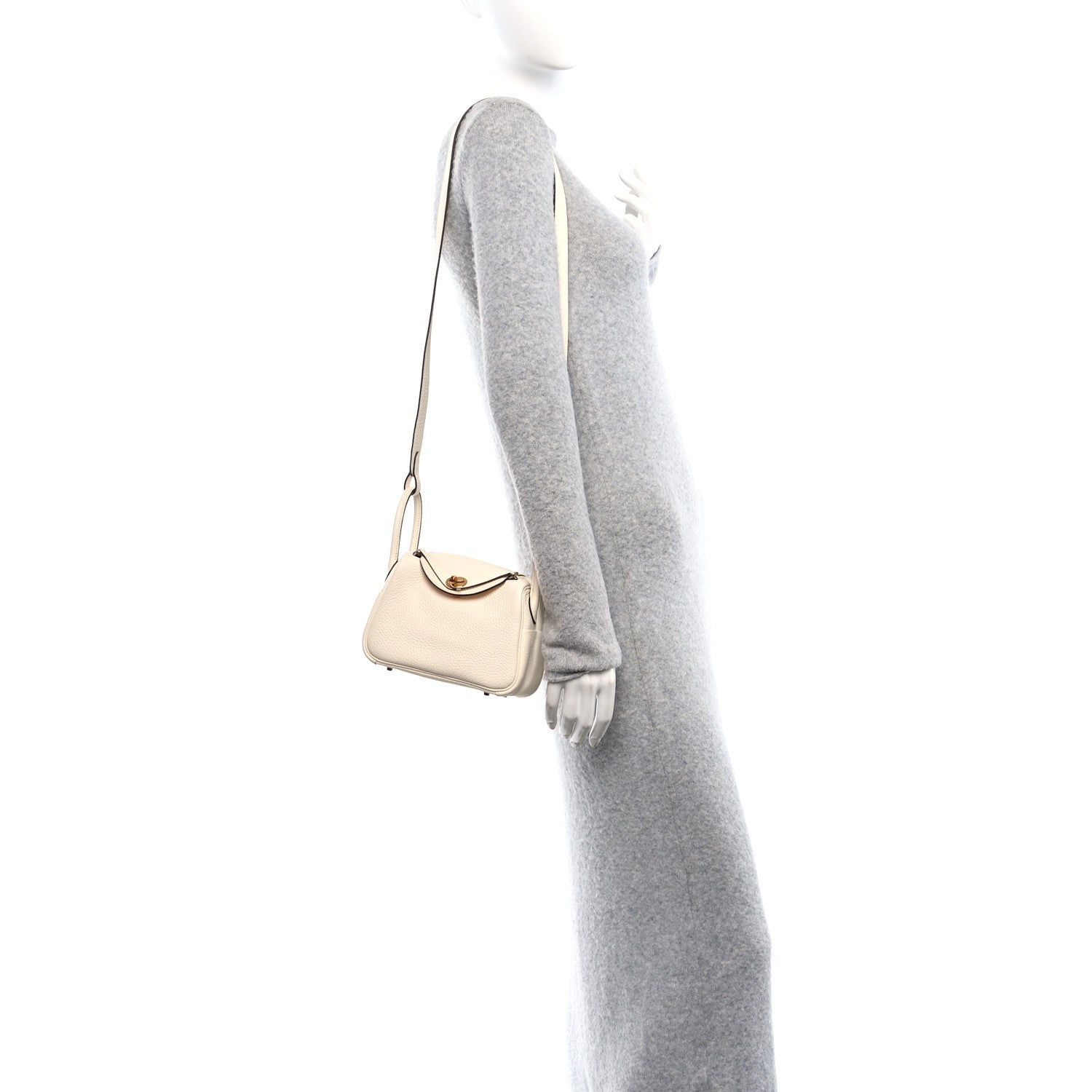 Hermes Taurillon Clemence Mini Lindy 20 Nata 2 of 12