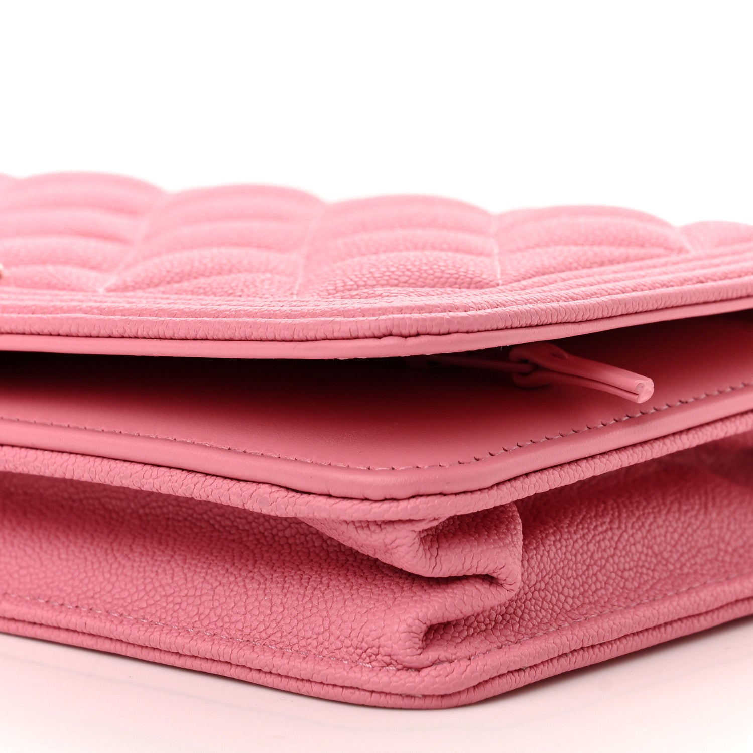 Chanel Caviar Quilted Boy Wallet On Chain WOC Pink 11 of 12