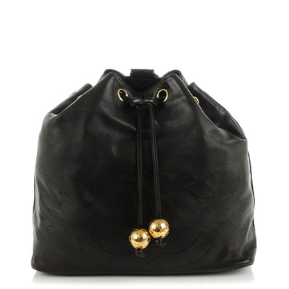 Chanel Lambskin CC Drawstring Backpack Black 1 of 9