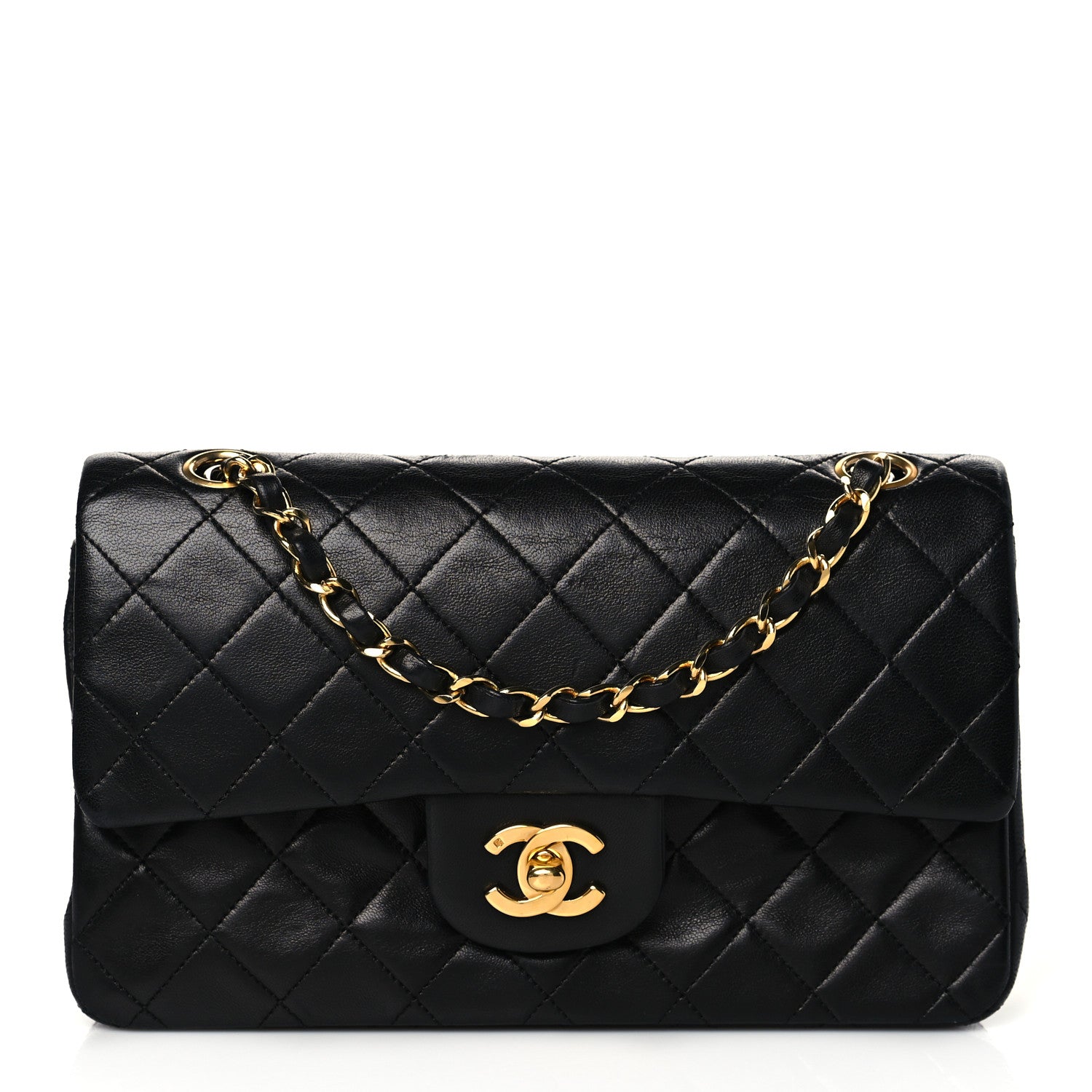 Chanel Lambskin Quilted Medium Double Flap Black 1 of 10