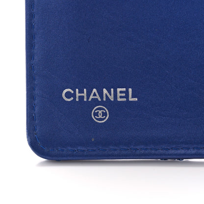Chanel Lambskin Quilted Yen Wallet Dark Blue 6 of 8