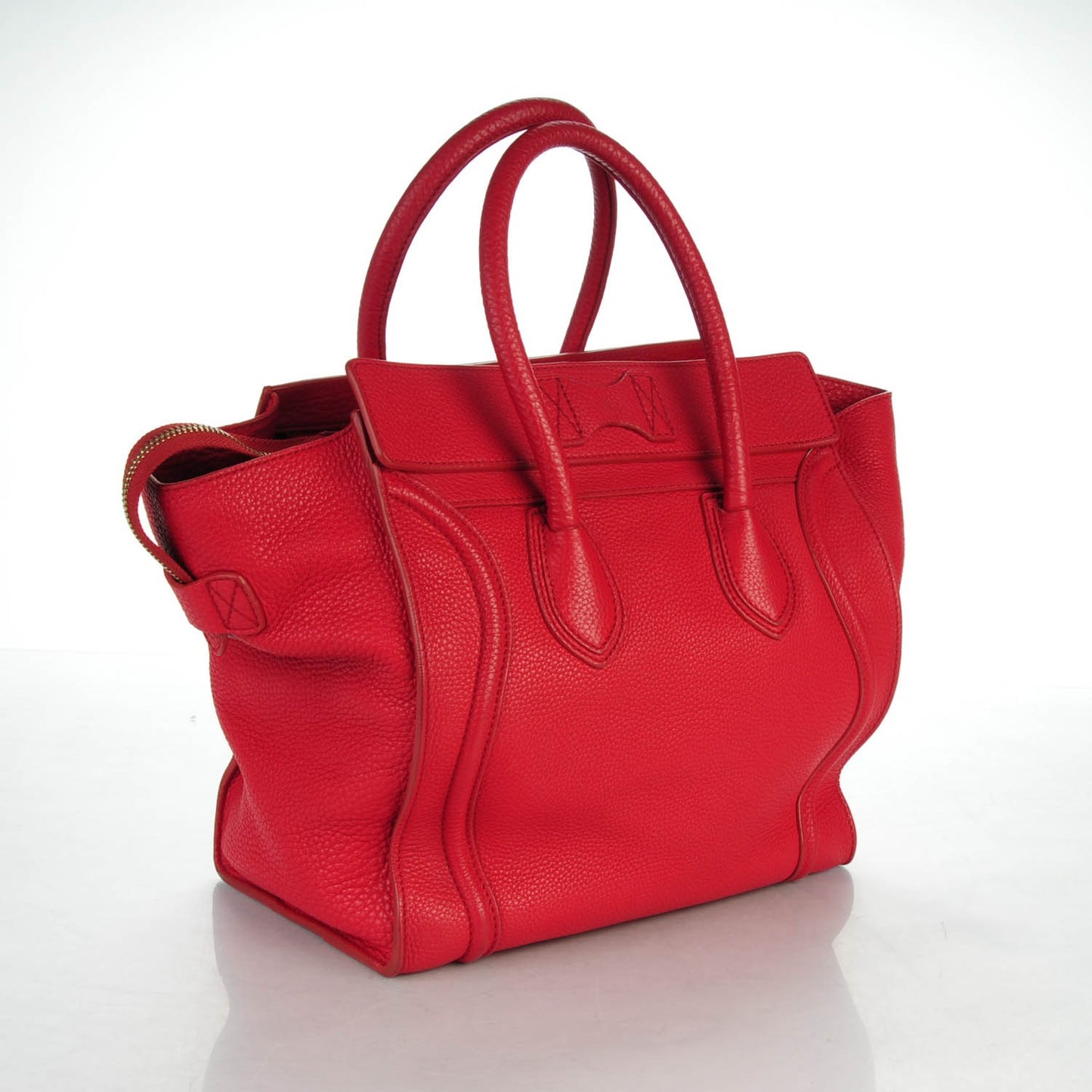 Pebbled Calfskin Mini Luggage Red