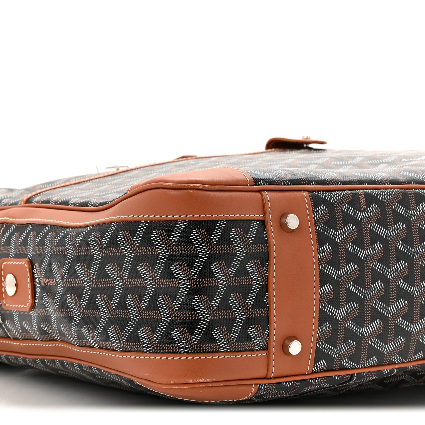 Goyardine Ambassade MM Briefcase Black Gold