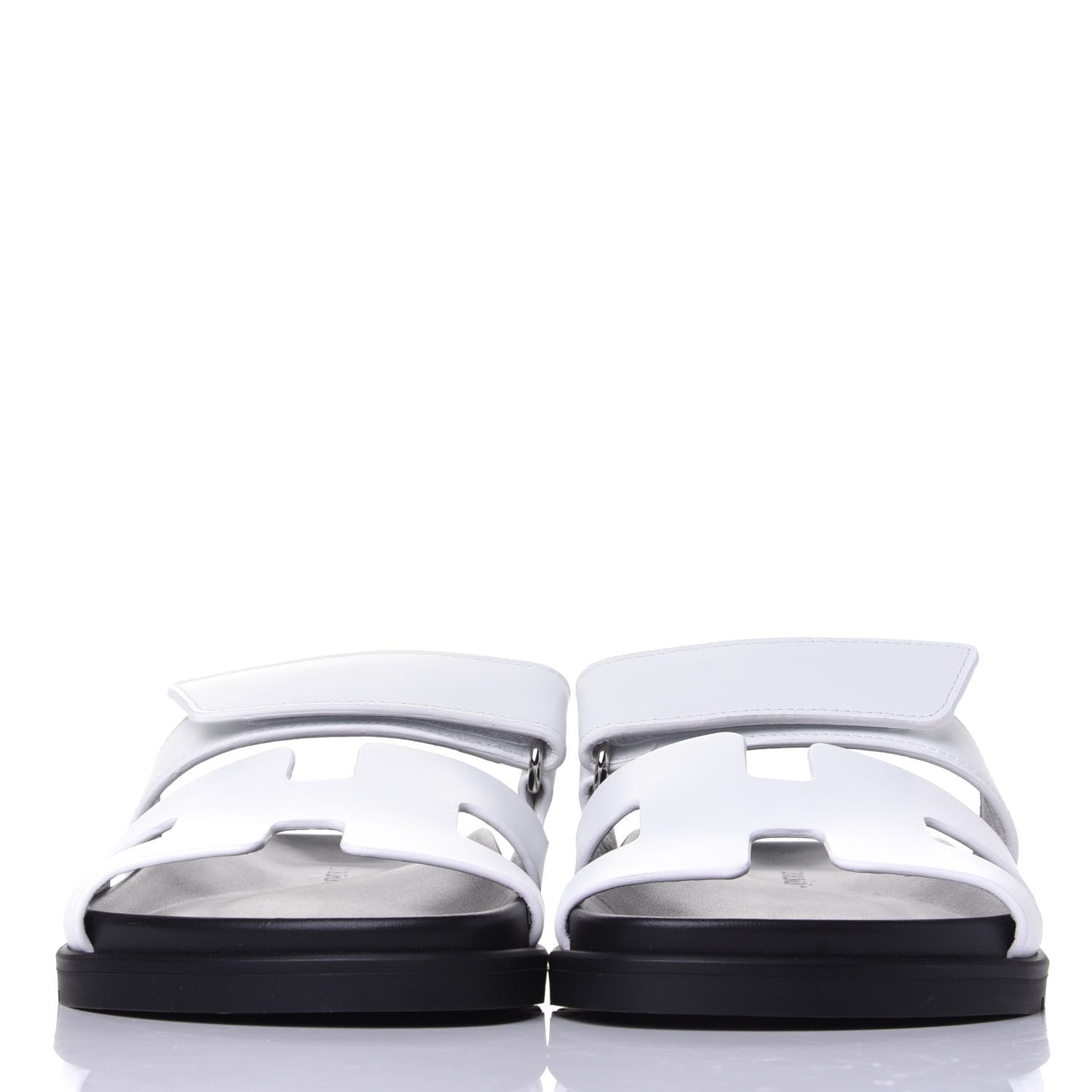 Hermes Calfskin Womens Chypre Sandals 37 White 2 of 11