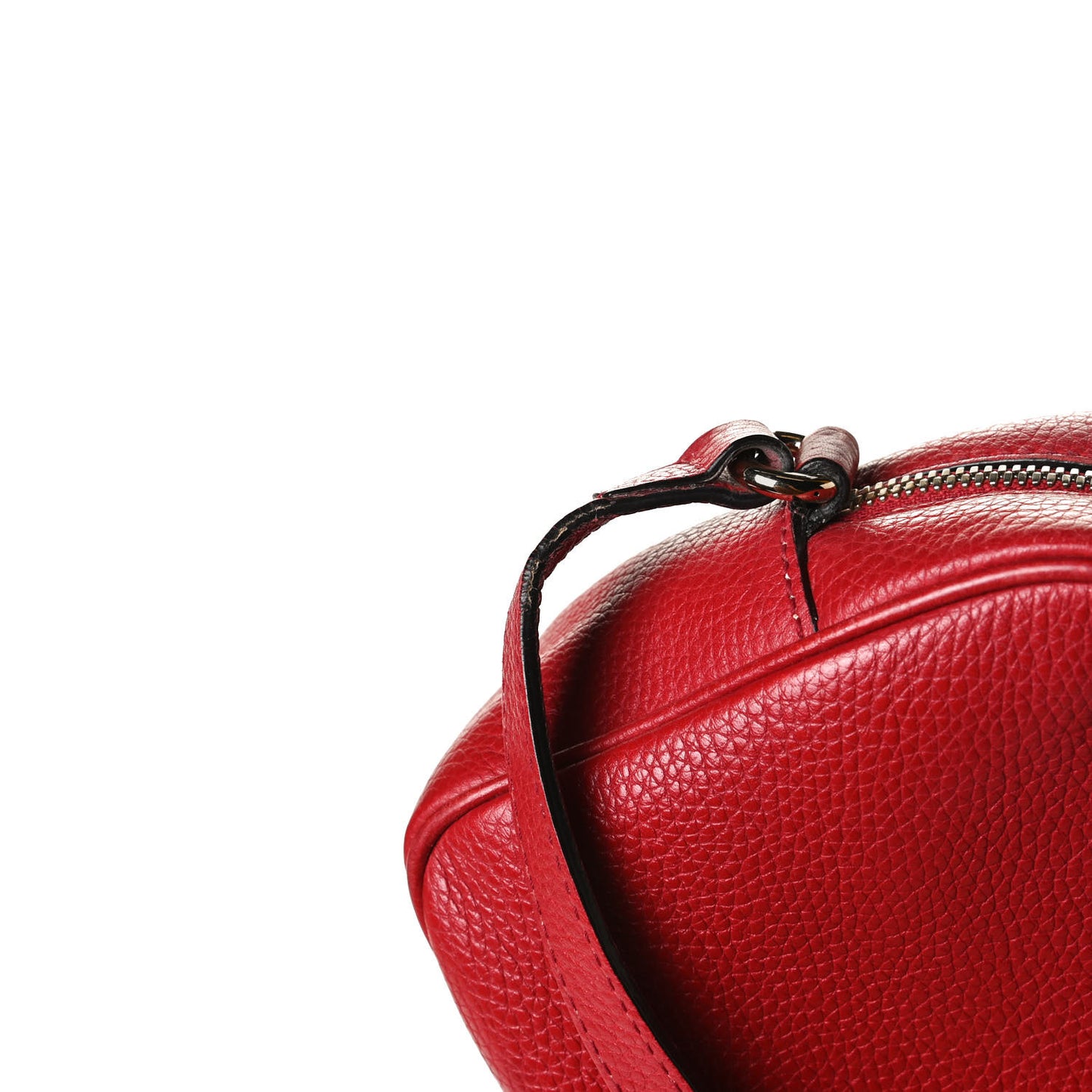Pebbled Calfskin Small Soho Disco Bag Tabasco Red