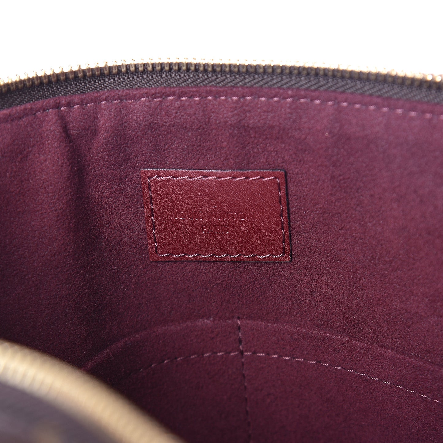 Monogram Flower Zipped Tote MM Bordeaux