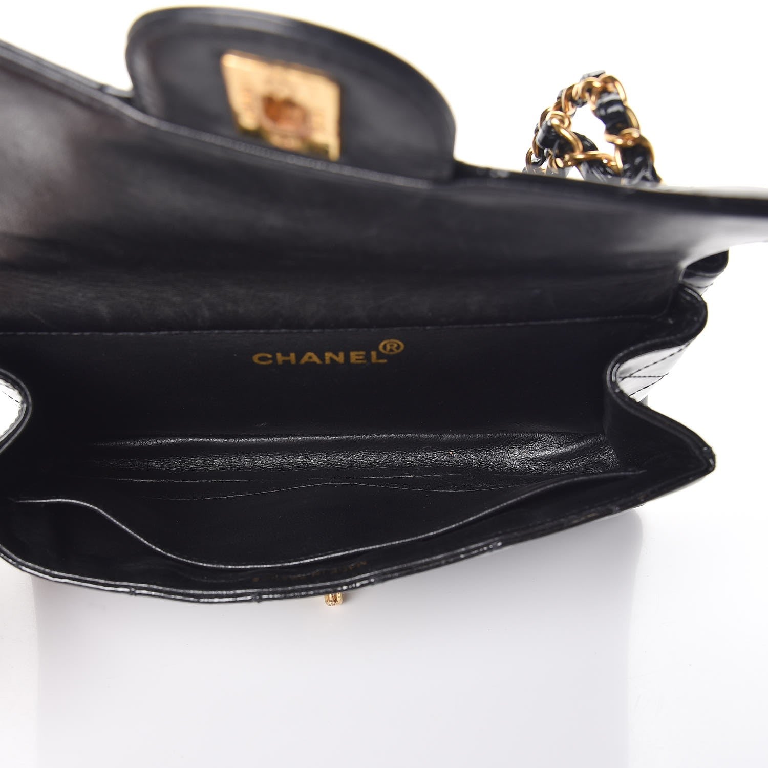 Chanel Patent Quilted Small Double Sided Flap Black 6 of 14