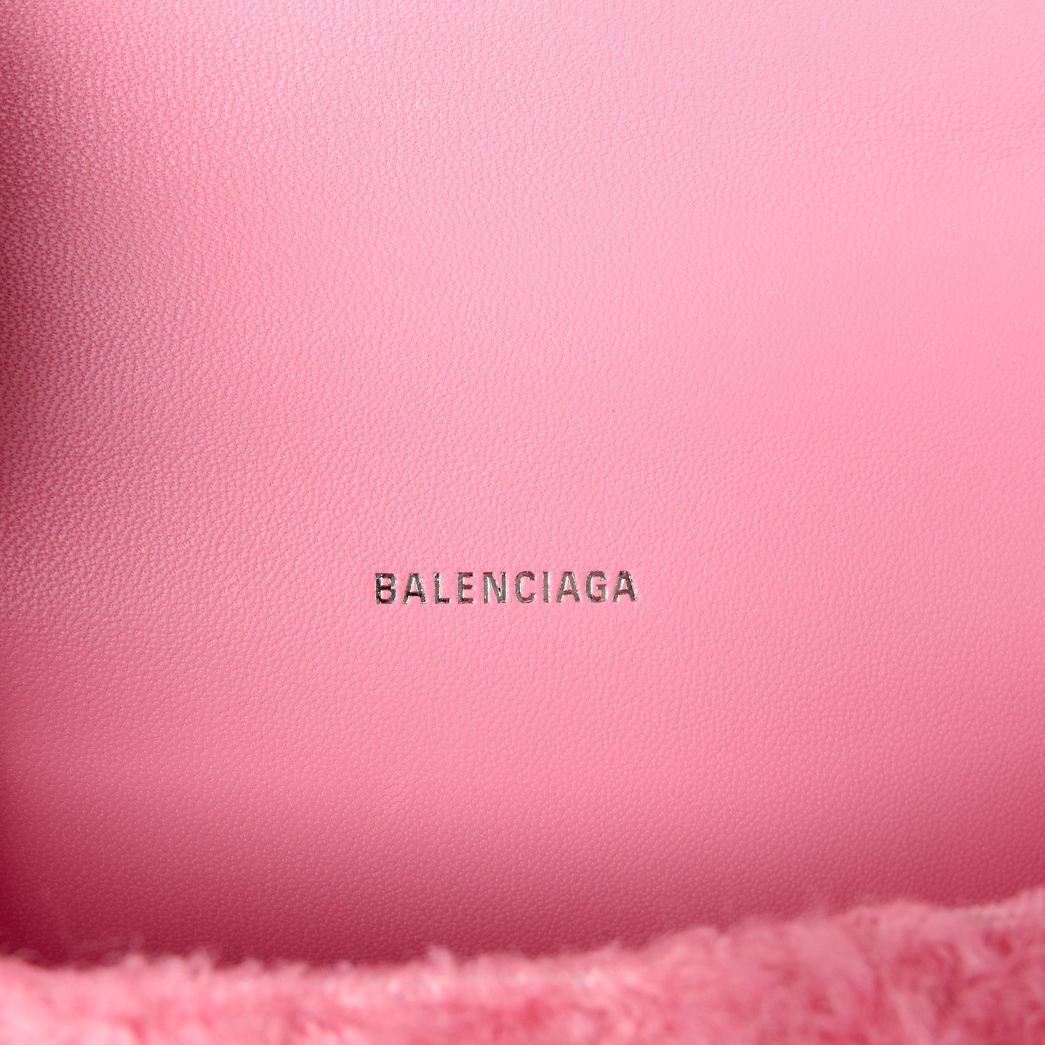 Balenciaga Faux Fur Fluffy Hourglass XS Top Handle Bag Sweet Pink 6 of 10