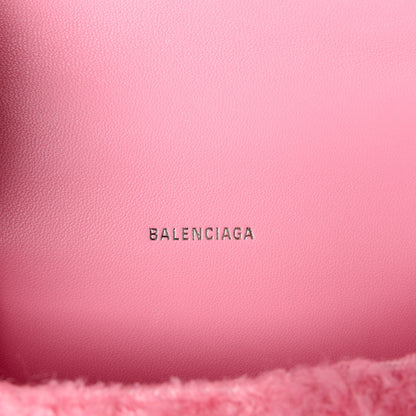 Balenciaga Faux Fur Fluffy Hourglass XS Top Handle Bag Sweet Pink 6 of 10