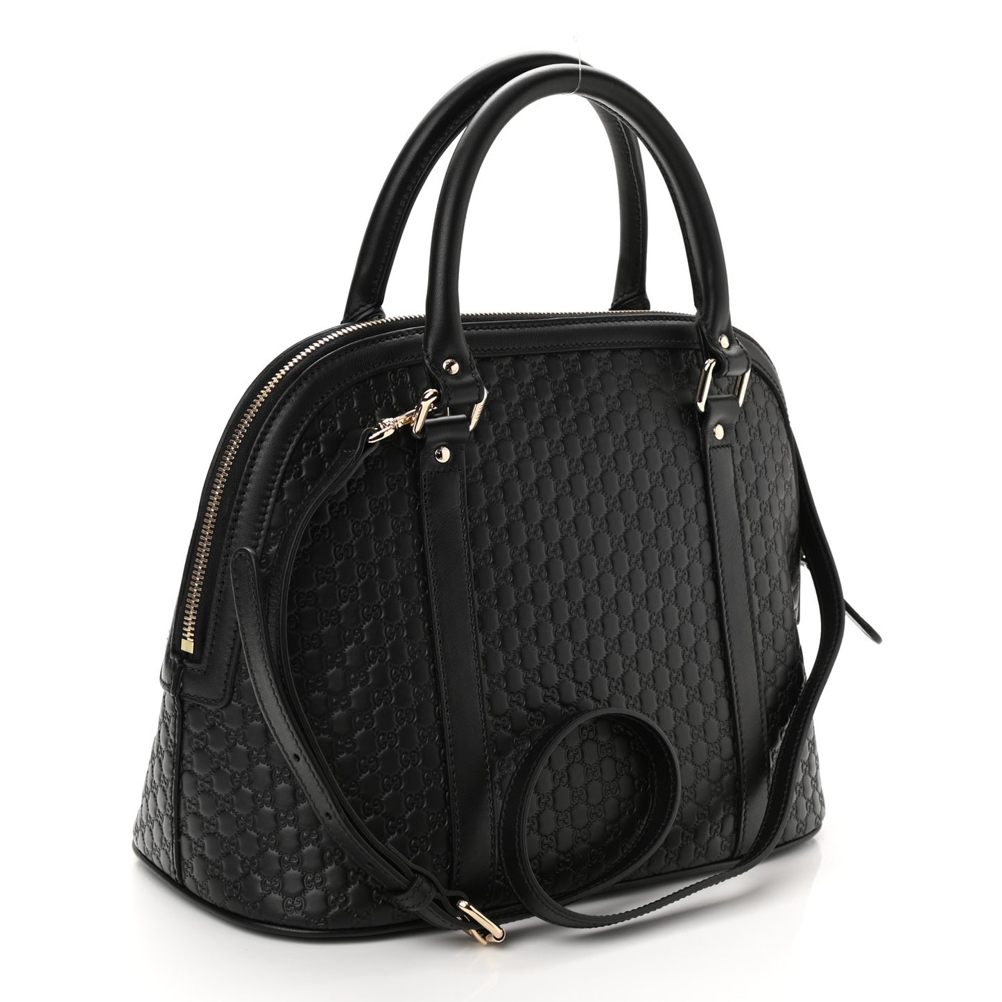 Microguccissima Medium Dome Bag Black