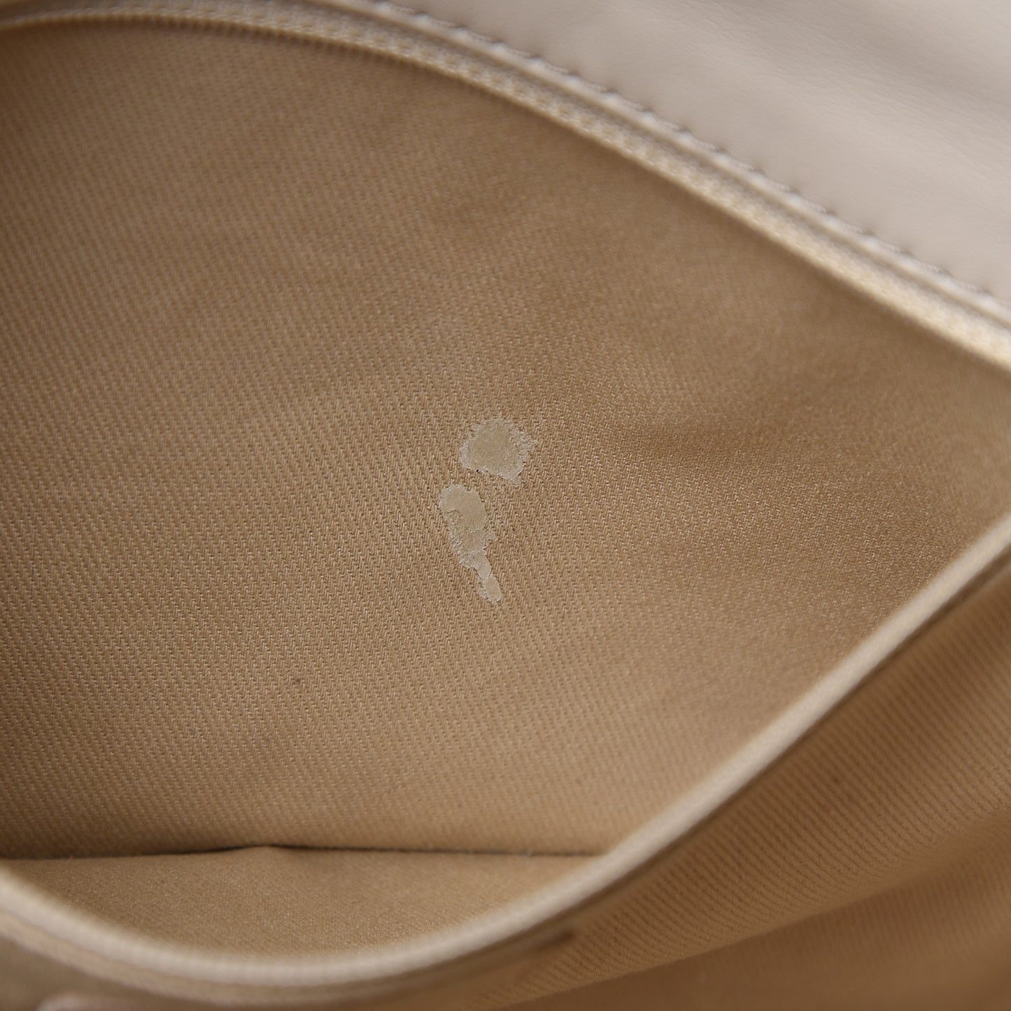 Calfskin Stitched Large Expandable Flap Bag White
