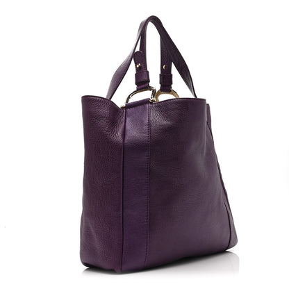 Gucci Pebbled Calfskin Greenwich Tote Purple 3 of 11