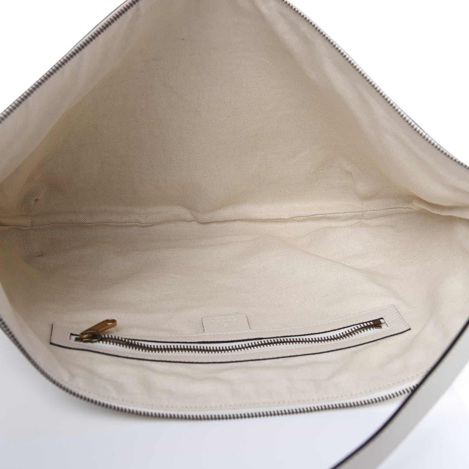 Gucci Grained Calfskin Logo Half Moon Hobo White 5 of 9