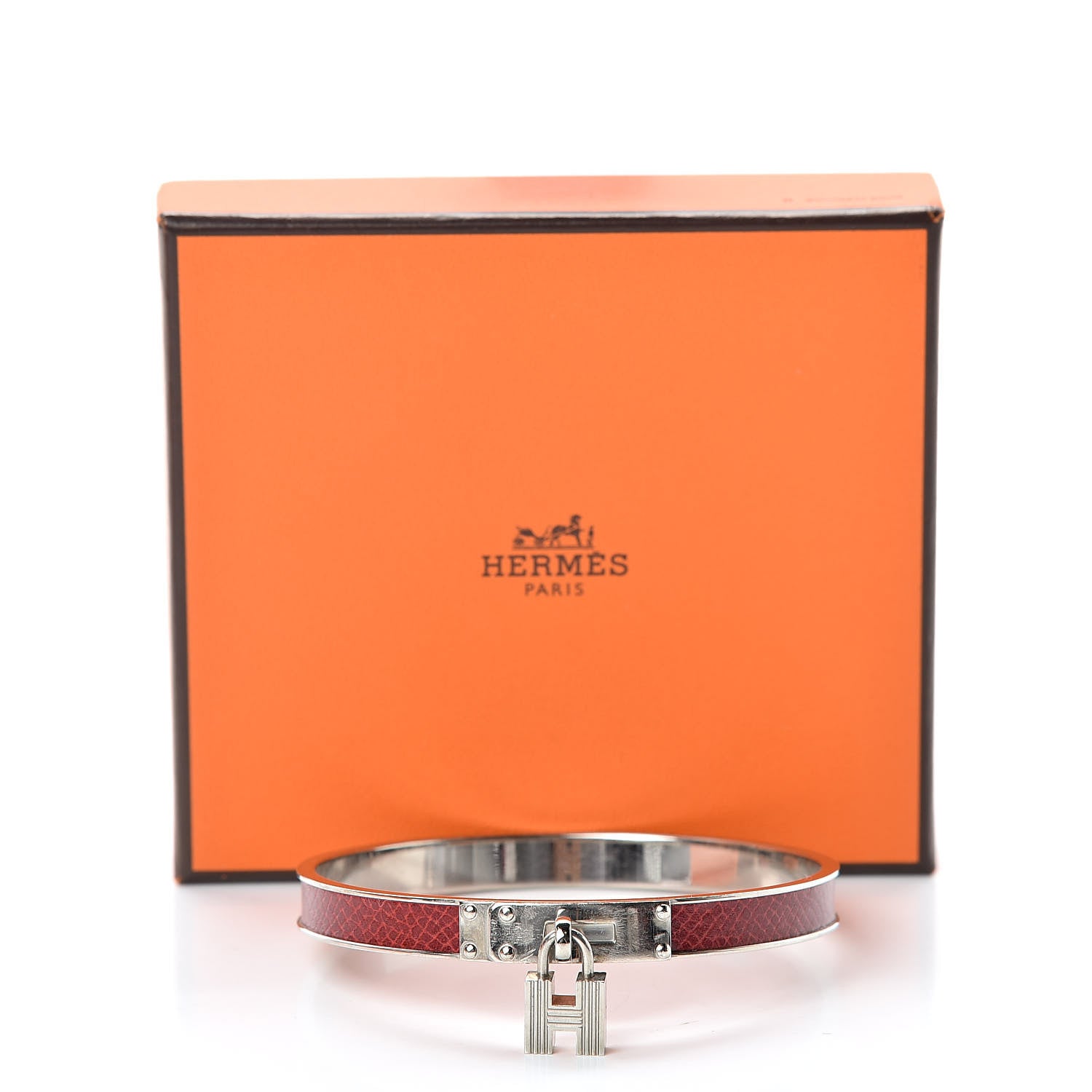 Hermes Courchevel Kelly H Cadena Bracelet Rouge 6 of 6