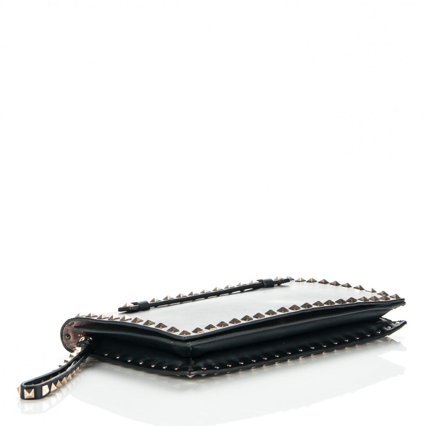 Nappa Rockstud Wristlet Clutch Black