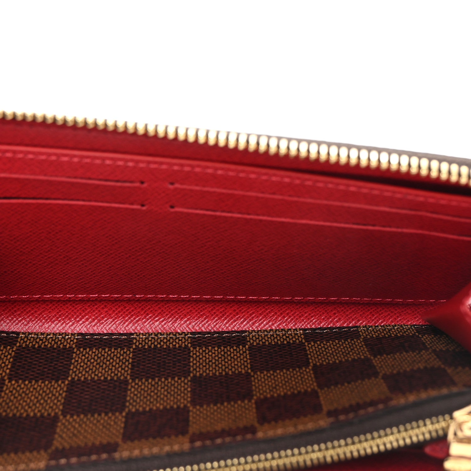 Louis Vuitton Damier Ebene Clemence Wallet Cherry 5 of 7