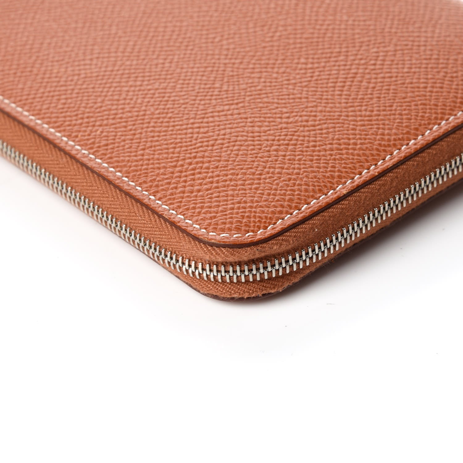 Hermes Epsom Silk'In Wallet Cognac 9 of 13