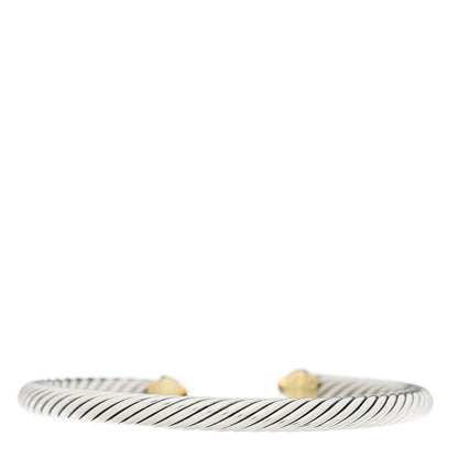 David Yurman Sterling Silver 14K Yellow Gold Citrine 5mm Cable Classics Petite Color Bracelet 2 of 3