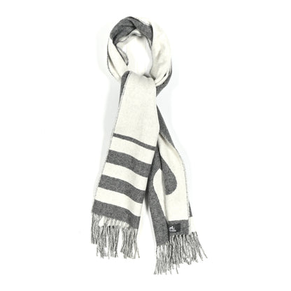 Hermes Cashmere Casaque Love Story Muffler Gris Clair Ivoire 1 of 4