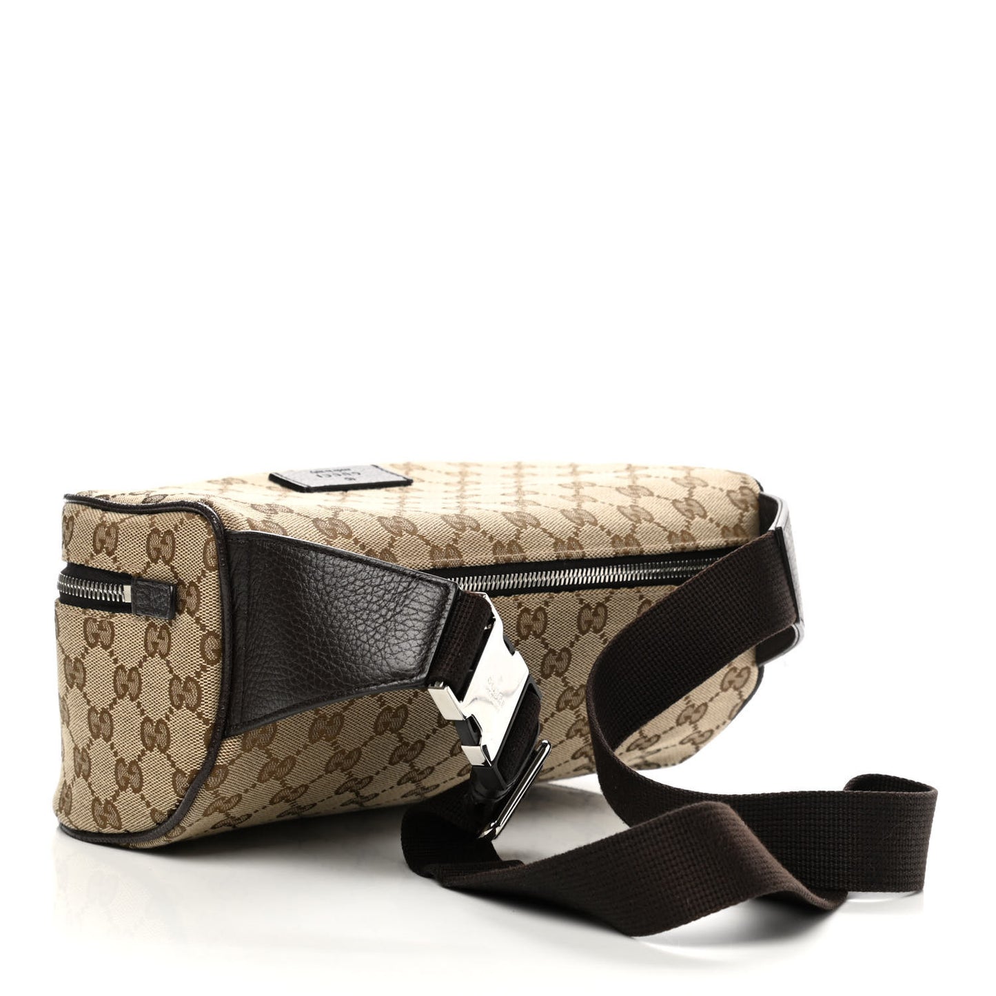 Monogram Dollar Calfskin Waist Pouch Beige Ebony Testa di Moro Marrone Scuro