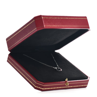 Cartier 18K White Gold 2 Diamond LOVE Necklace 5 of 5