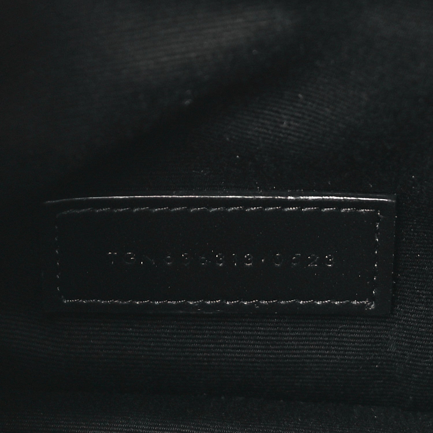 Saint Laurent Grain De Poudre Chevron Monogram Large Bill Pouch Black 7 of 10