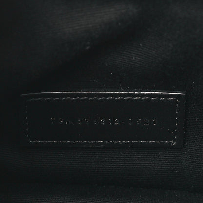 Saint Laurent Grain De Poudre Chevron Monogram Large Bill Pouch Black 7 of 10