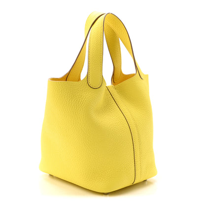 Hermes Taurillon Clemence Picotin Lock 18 PM Lime 3 of 11
