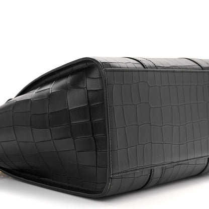 Mulberry Calfskin Crocodile Embossed Bayswater Black 8 of 9