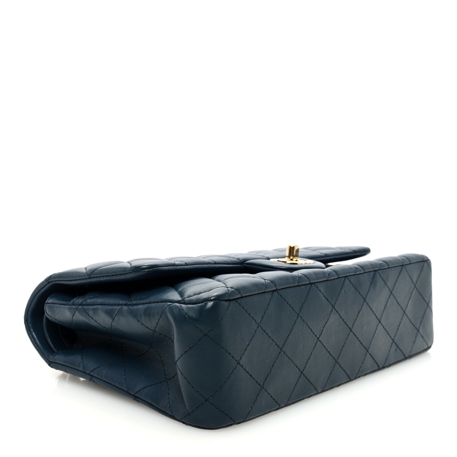 Chanel Lambskin Quilted Medium Double Flap Blue 4 of 10