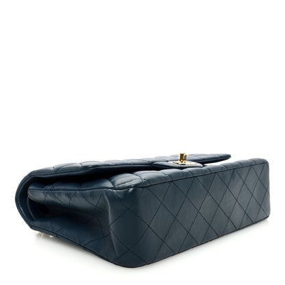 Chanel Lambskin Quilted Medium Double Flap Blue 4 of 10